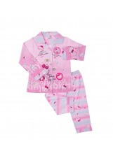 Bộ pijama tay dài Kitty màu hồng